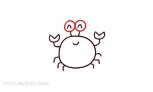 数字8简笔画卡通螃蟹的图片步骤